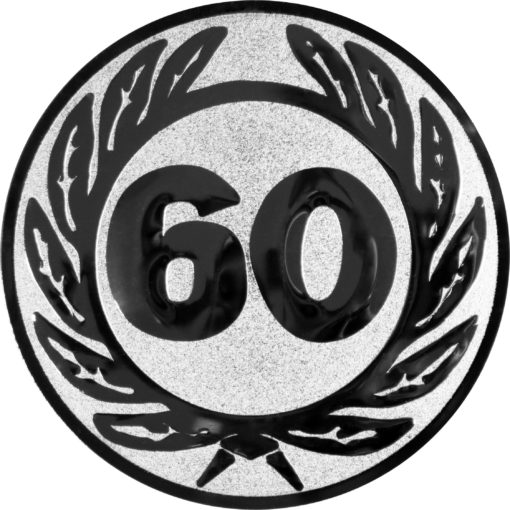 Emblem Jubiläum 60Ø25mm silber